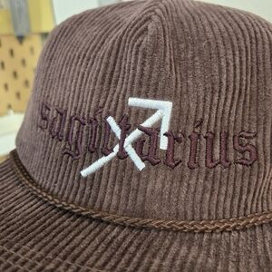 Snag Collective Corduroy Hat Cap Sagittarius BrownDirtbag Grunge Y2k